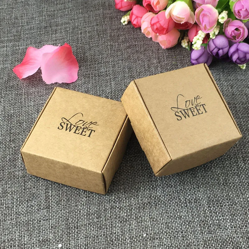 5 шт. Multi стили Kraft бумага коробка для ювелирных изделий/конфеты/Малый интимные аксессуары DIY ручной работы с любовь подарок упаковочные