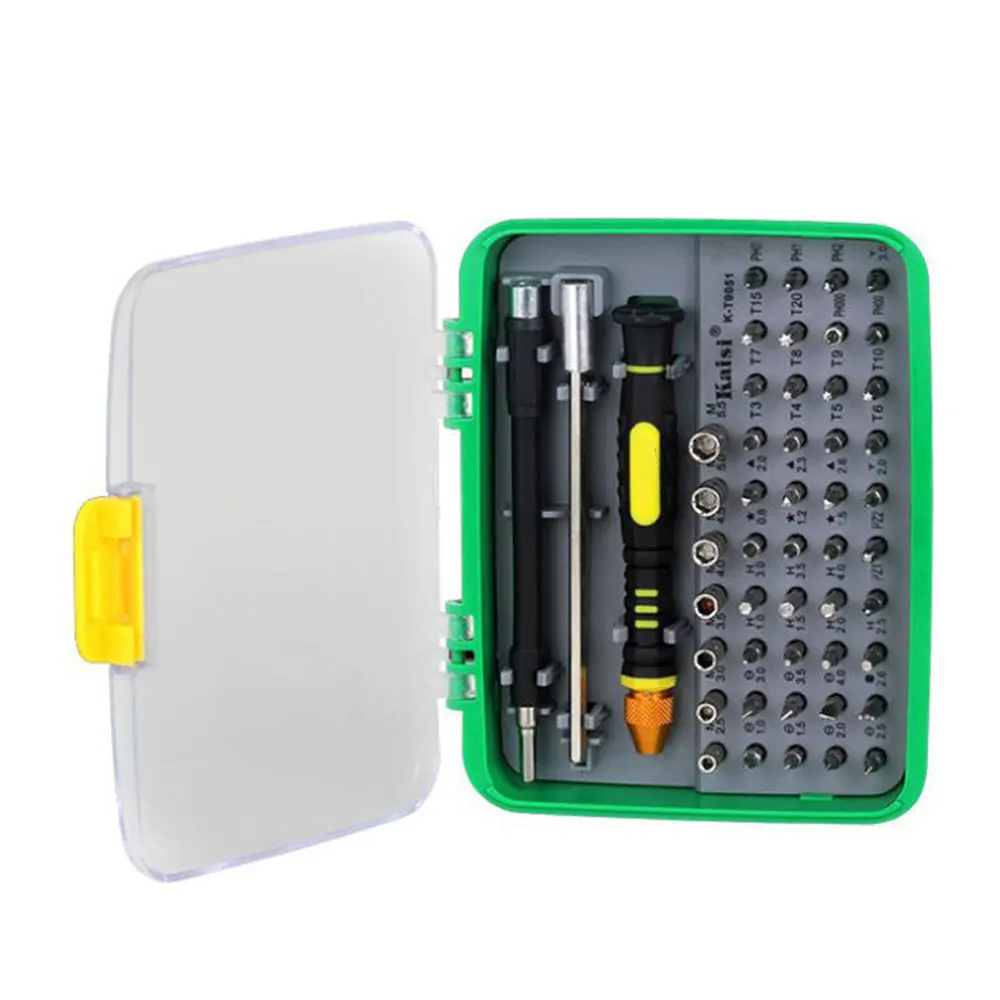 

Durable Multi Function Screwdriver 51 in 1 Cyan K-T9051 Chrome Vanadium Alloy Steel Household Appliances Repair Tool