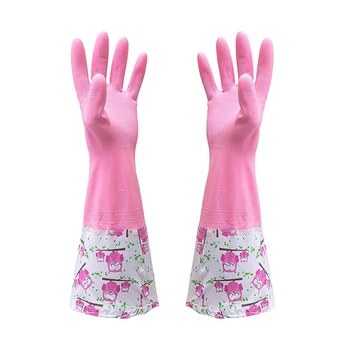 

Kitchen Thickened Rubber Open Dishwashing Cleaning Gloves Multi-Function Home Bathroom Chores Clean Waterproof Laundry Gloves