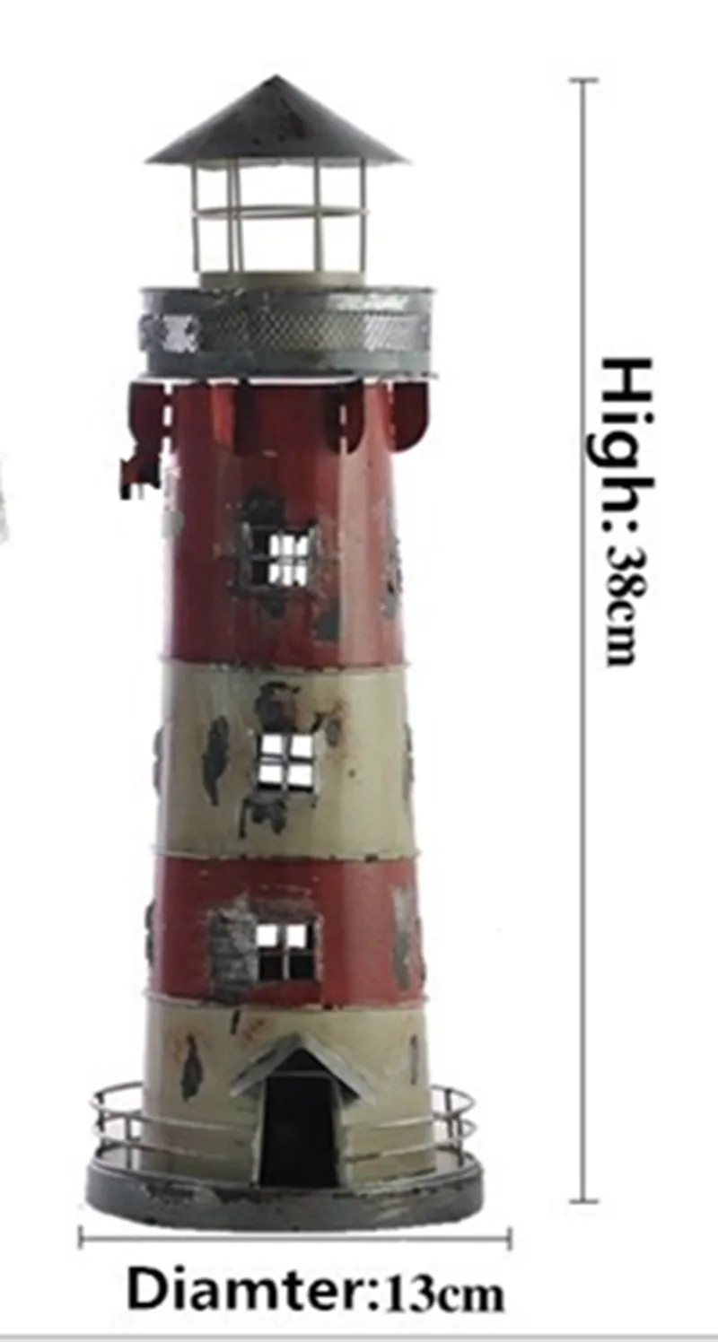 Us 3237 17 Offaliexpresscom Buy Retro Lighthouse Candlestick Mediterranean Candle Holders Style Wrought Iron Creative Nostalgicbar Home