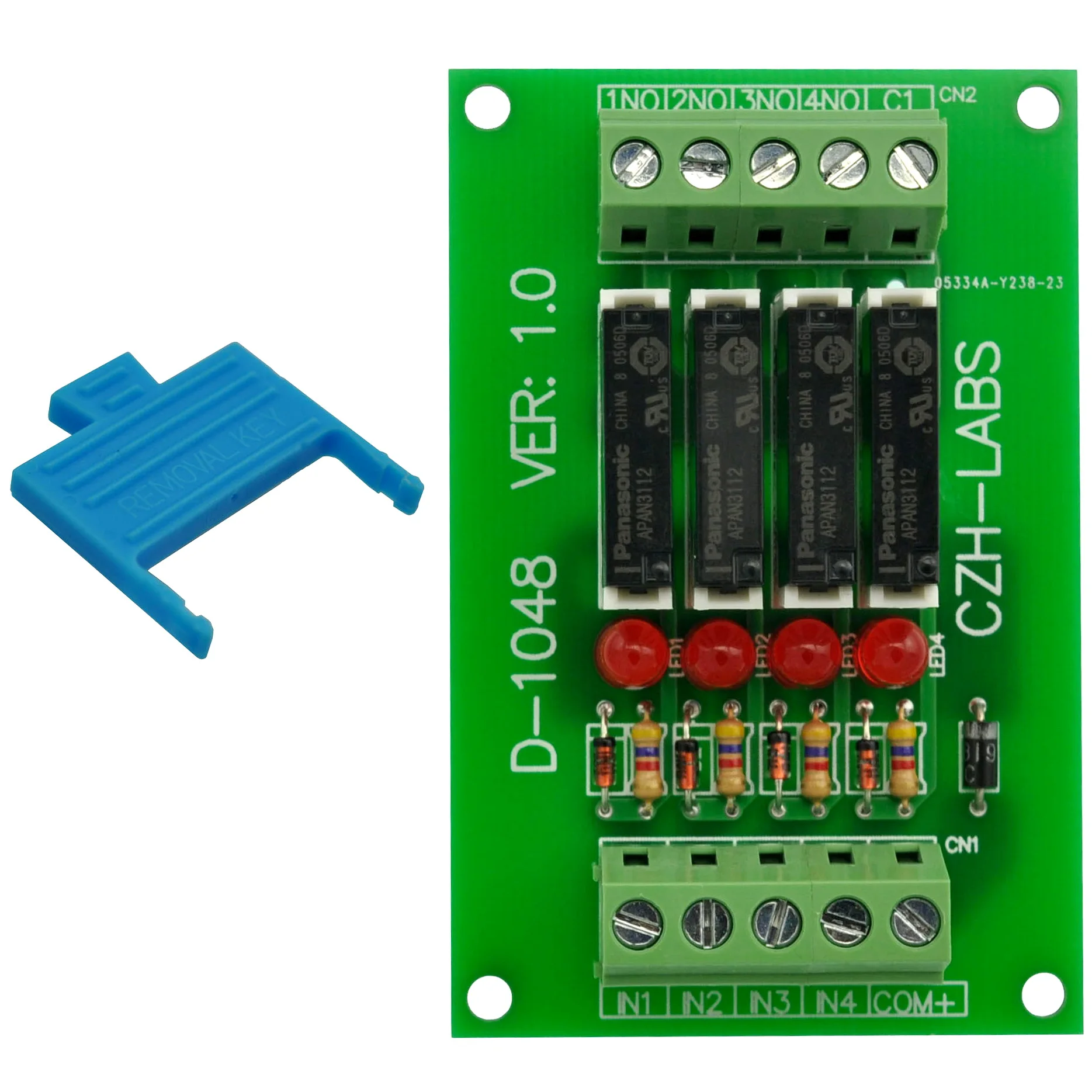 Тонкий Панель крепление DC12V раковина/NPN 4 SPST-NO 5A Мощность Модуль реле, PA1a-12V