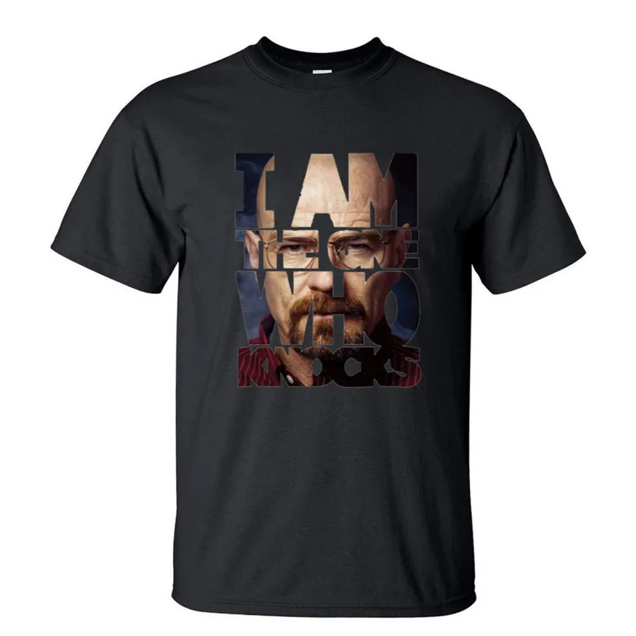 2016 New Fashion Breaking Bad T Shirts Men's Heisenberg I Am The One T-Shirt Summer Short Sleeve O-Neck Streetwear Hip Hop Tops | Мужская