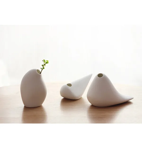 Abstract Modern Brief Vase White Ceramic Soft Bottle Abstract Modern Brief Vase White Ceramic Soft Bottle Decoration Muji Flower