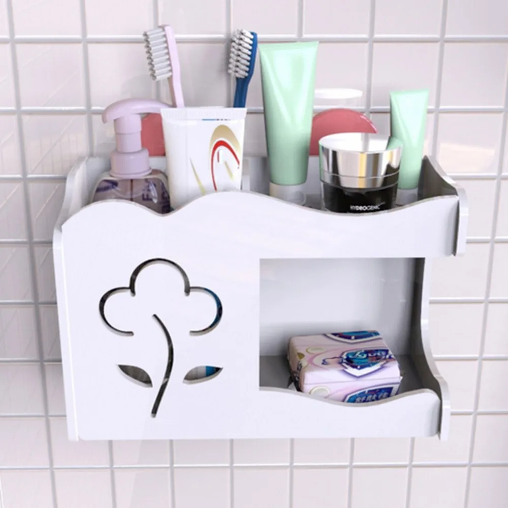 للماء الحمام الجرف الاستحمام أشتات منظم رف تخزين فرشاة أسنان حامل حامل رفوف الحمام منظمة رف
