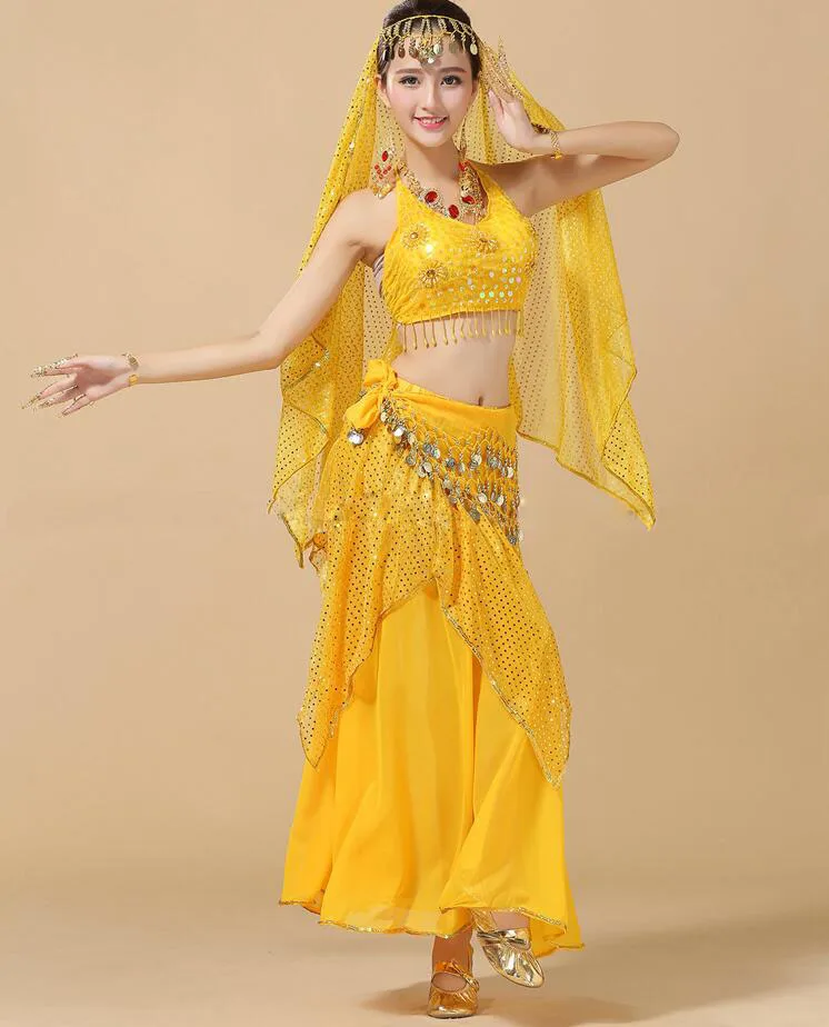 Живота Танцы Костюмы Болливуд костюм Индийский платье живота Танцы платье для Для женщин Танцы комплект
