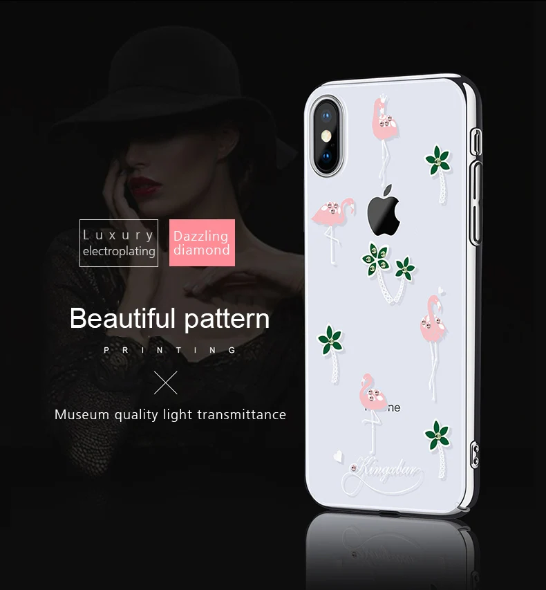 KINGXBAR for iPhone Xs Cover Cute Transparent Cover for iPhone Xs Max Case Crystals from Swarovski for Apple iPhoneXs Coque Capa (2)