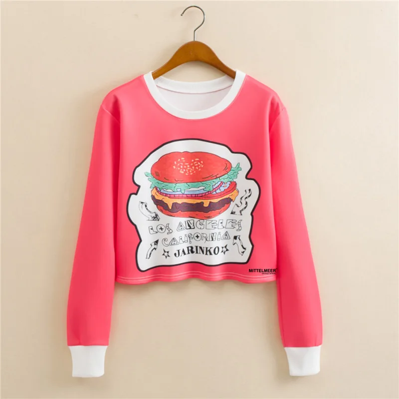 

bts Harajuku - head of women's fashion long sleeved hamburger stamp hoodies