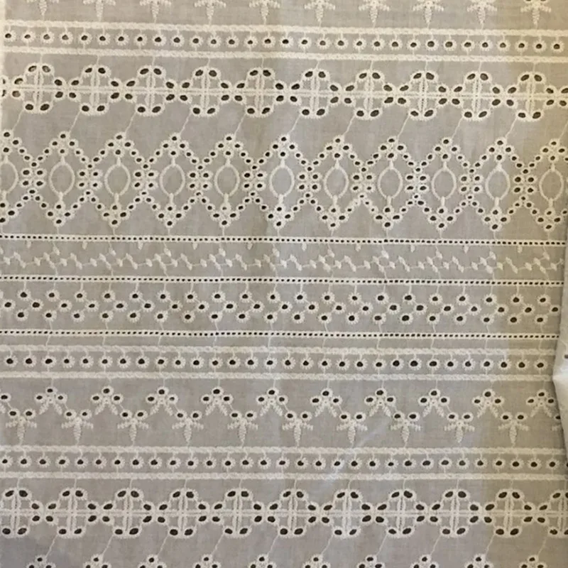

1yard Embroidery Sewing fabric lace Embroidery Cotton Fabric Lace Fabric pure Cotton Material DIY Dress Clothing Accessories