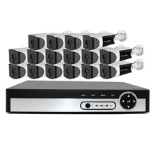 16CH NVR Kit с 16 шт. Full HD 1080 P PoE IP пуля IP Камера 2,0 Megapixel сетевая водонепроницаемый P2P NVR kit Дешевые cctv камера системы
