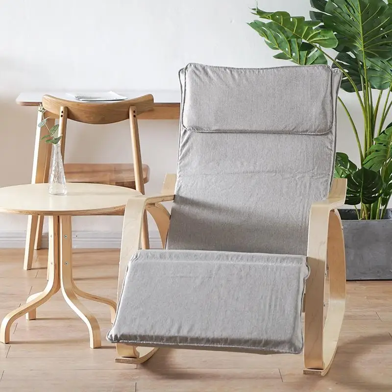 Простое современное кресло-качалка, откидное кресло, складной ленивый стул для беременных женщин, стул из цельного дерева для отдыха, балкон, кресло для сна для пожилых мужчин - Цвет: style4
