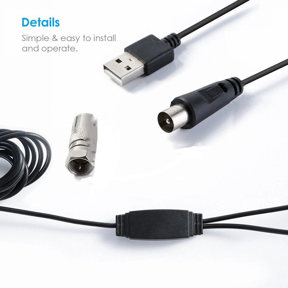 25dBi Indoor Gain Digital DVB-T DVB-T2 ТВ HDTV АНТЕННА антенный усилитель 200 км