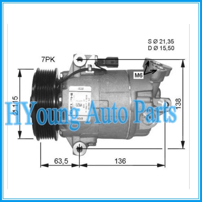 

92600JD70B 92600-JD000 ac compressor for CVC Renault Nissan Dualis X-Trail (T31) Qashqai 1.6 Air Con A/C Pump