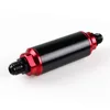 RASTP - Black & Red 40 Micron Swirl Pump AN6 / AN8 / AN10 Fuel Filter Inline High Flow Fuel Turbo RS-FRG014 ► Photo 3/6