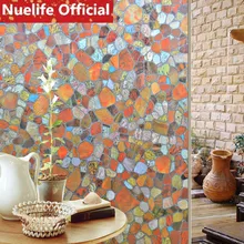45x100 см восстановление древних способов цветной каменный узор стеклянная пленка ванная комната спальня гостиная балкон перемещать стеклянный оконная дверь пленка
