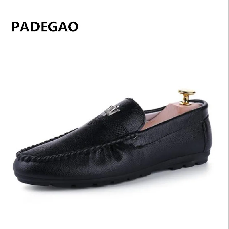 

Men Loafers Classic British Casual High Quality PU Casual Comfortable 2019 Hot Man Shoes Lightweight Adult Breathable Peas Shoes