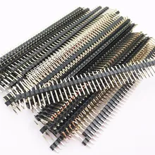 10 шт. 2,54 мм штыревой разъем Однорядный прямой Rohs позолоченный 1X40P L11.34mm 0," Разъемный штыревой разъем для хлебной платы