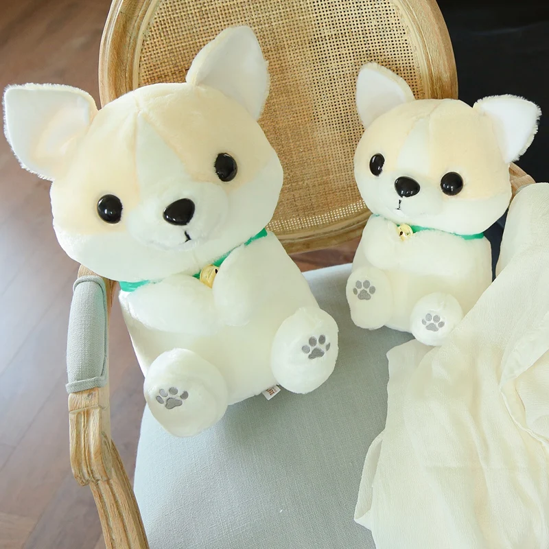 Baru Tinggi Duduk Fluffy Super Lembut Corgi Anjing Chihuahua Merah