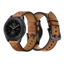 22mm strap for samsung Gear S3 Frontier galaxy watch 46mm SM-R800 huawei watch gt huami amazfit band Genuine Leather belt