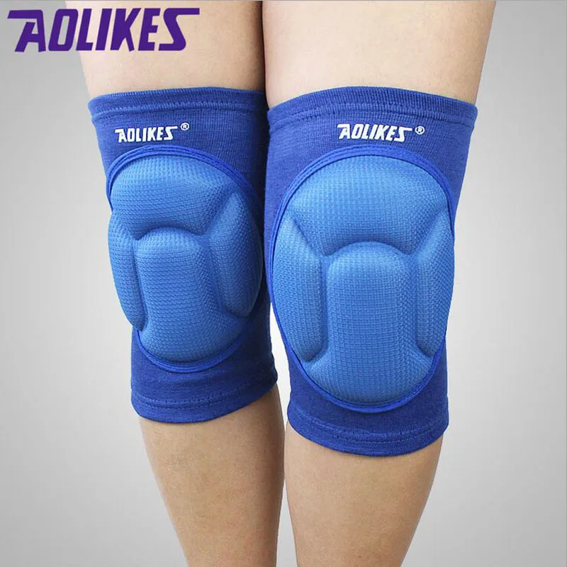 AOLIKES سماكة كرة القدم الكرة الطائرة المتطرفة الرياضة منصات الركبة هدفين دعم حماية الدراجات الركبة حامي نيباد rodilleras