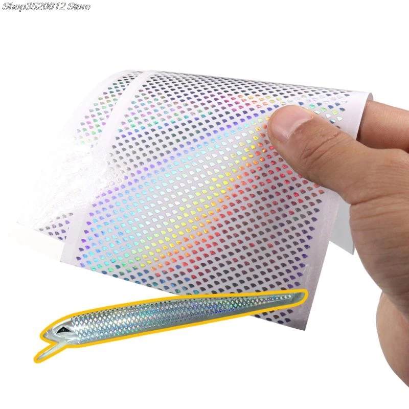 

Simulation Fish Scale Stickers Fishes Bait Adhesive For Squid Fly Fishing Flash Skin Decorative Film