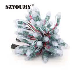 SZYOUMY 12 В 5 в WS2811 RGB IC светодиодный пиксельный модуль 12 мм цифровые полноцветные автономные адресные провода струны водонепроницаемые