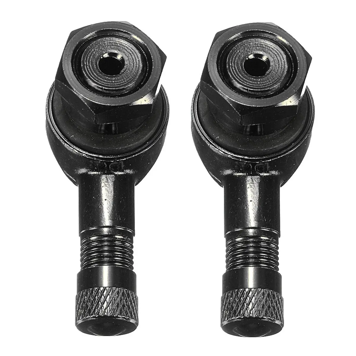 2PCS Universal Motorcycle 90 Degree 11.3mm CNC Aluminum Black Rim Wheel