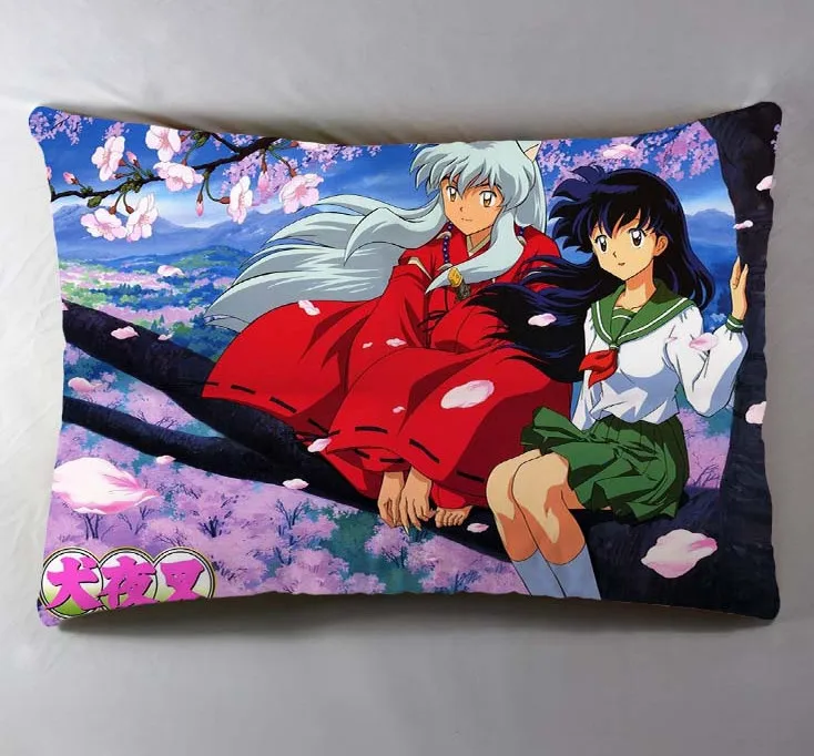 Аниме Манга Inuyasha 40*60 см Наволочка Чехол сиденье постельные принадлежности Подушка - Цвет: Синий