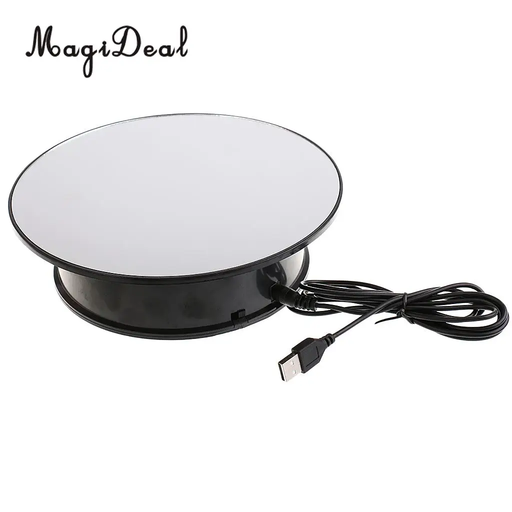 Double Use  360 Turntable Rotating Jewelry Watch Phone Ring Display Stand Holder Turn Table Plate Novelty Gift Toy