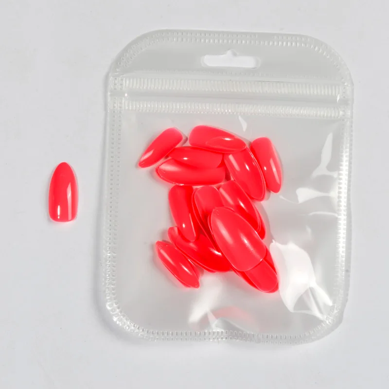 WHS-color поддельные ногти средней длины шпильки нажмите на кончики - Цвет: carmine