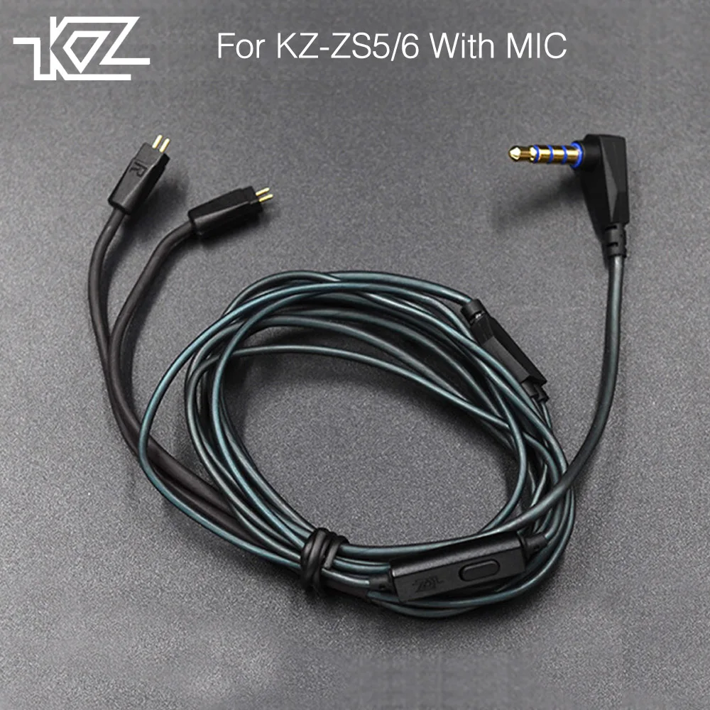 

Newest KZ ZS3/ZS5/ZS6 Dedicated Cable 0.75mm 2-Pin Upgraded Cable Replace Cable Upgrade Cable Ues For KZ ZS3/ZS5/ZS6 With MIC