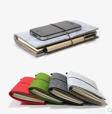 

BZS Felt Plan Notepad CreativeStrap Portable Diary Notebook Traveler's notebook 1PCS