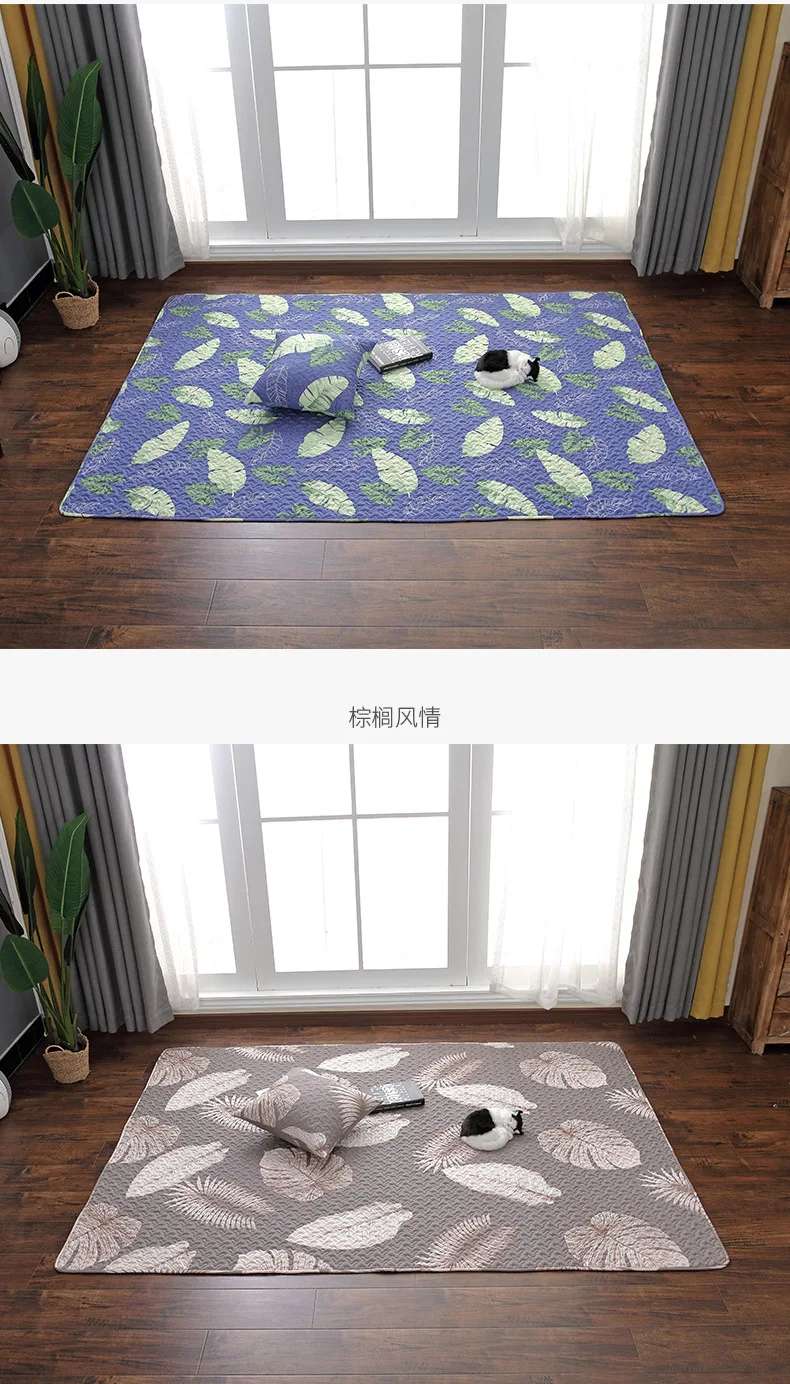 Nordic home ползающий ковер гостиная нескользящий коврик Спальня прикроватный коврик хлопок влагостойкое одеяло машинная стирка