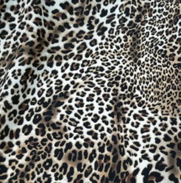 Леопардовое платье из шифоновой ткани креп ткань Летняя мода материал дышащий Косплей DIY ремесло ткань 1 ярд - Цвет: F2