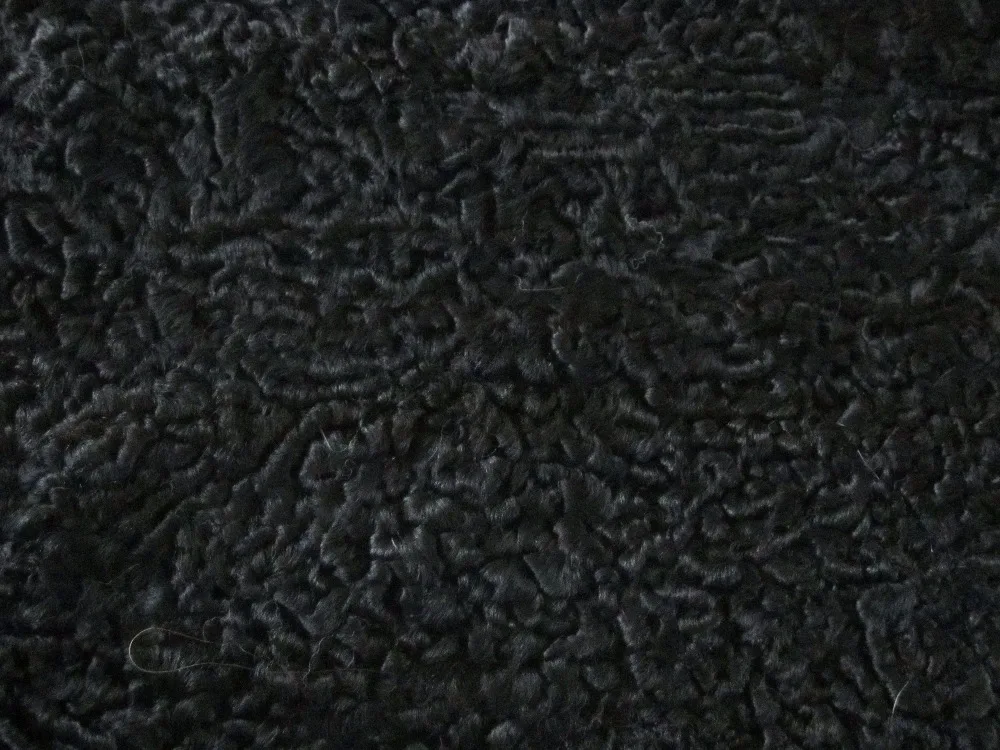 

New arrival natural karakul sheep fur plate black DIY fur raw material