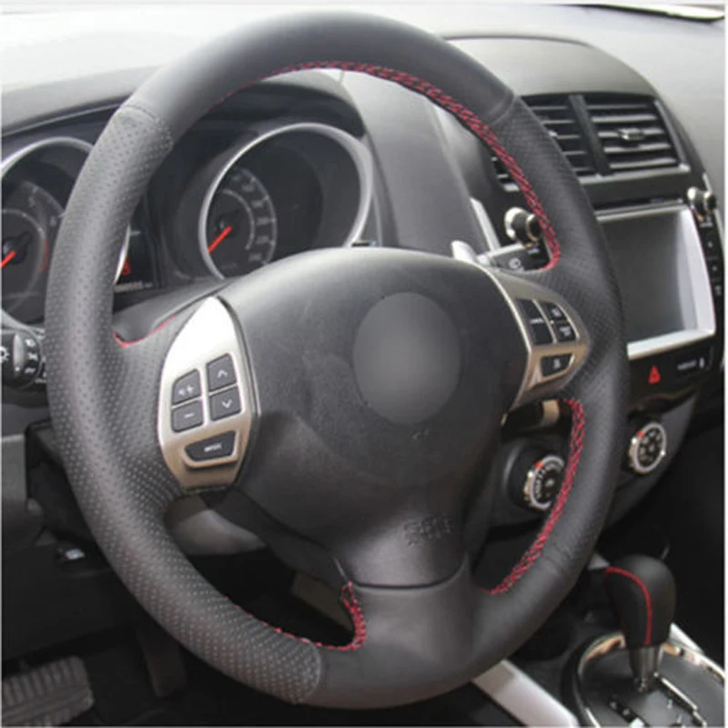 Кожаный чехол на руль для Mitsubishi Lancer EX Outlander ASX Pajero Sport|Чехлы руль| |