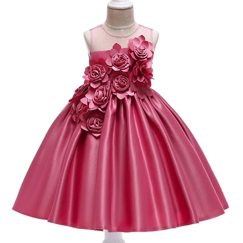

2018 summer children's clothing Lace dress flower girl dress wedding birthday dress princess party dress tutu baby girl clothes