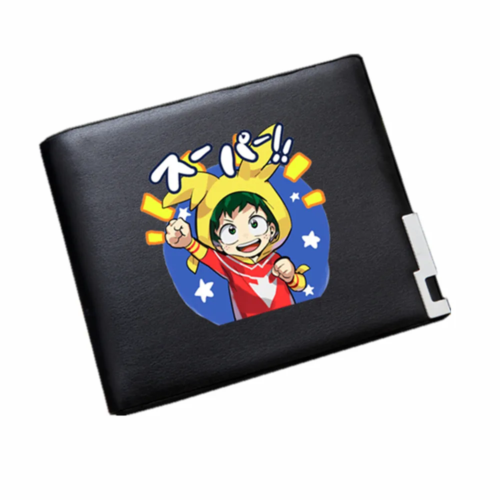 Длинный кошелек унисекс с аниме «Мой герой» из искусственной кожи Bakugou Katsuki ID Card Holder, Подарочный клатч для монет - Цвет: 3