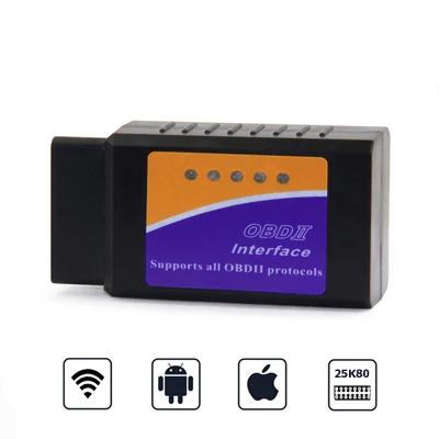 Elm327 Pic18f25k80 V1.5 OBD2 беспроводной автомобильный диагностический инструмент elm327 bluetooth V1.5 OBD2 сканер Elm 327 1,5 OBD 2 Wi-Fi ODB2 - Цвет: Wifi OBD2