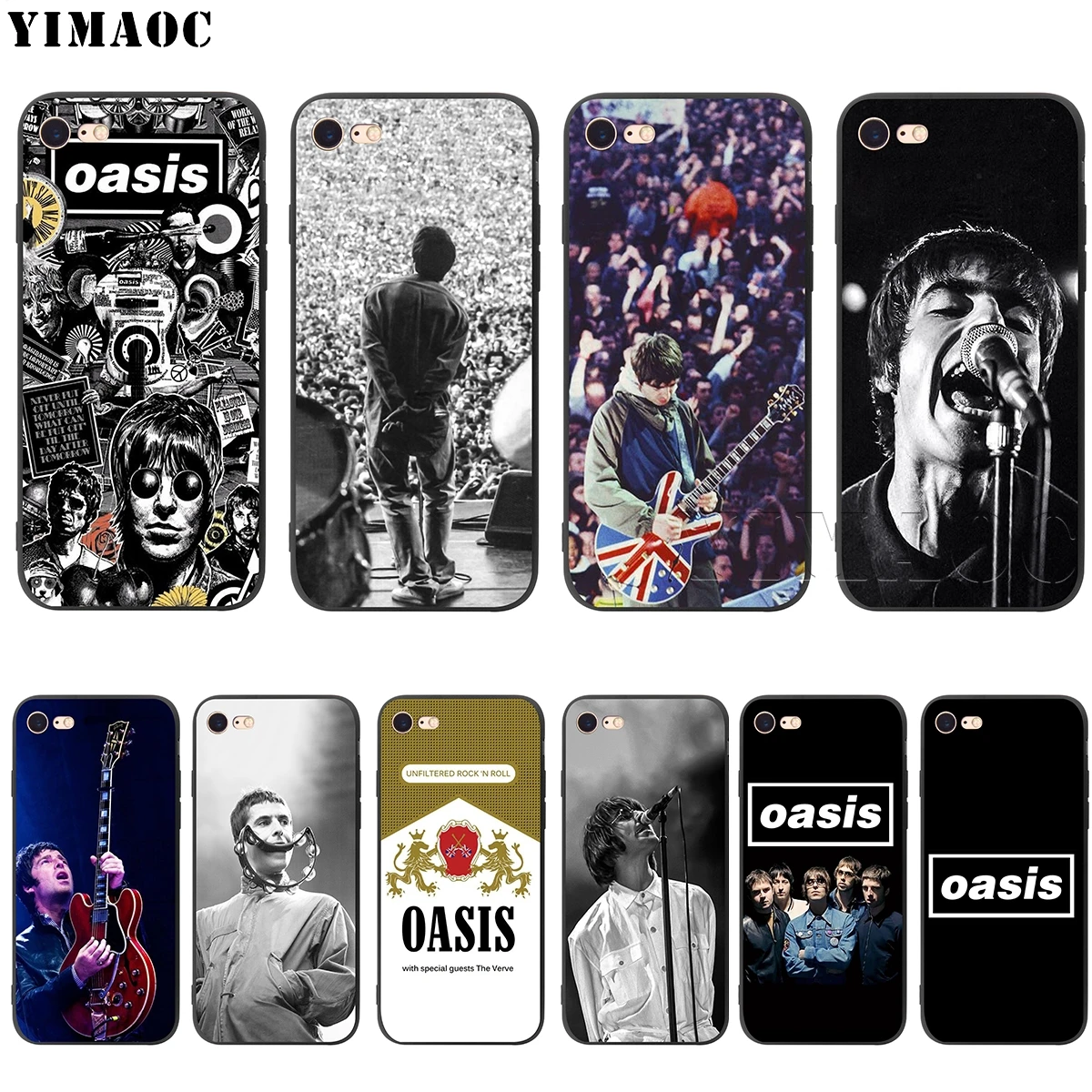 

YIMAOC Oasis Liam Noel Gallagher Silicone Soft Case for iPhone 11 Pro XS Max XR X 8 7 6 6S Plus 5 5S SE