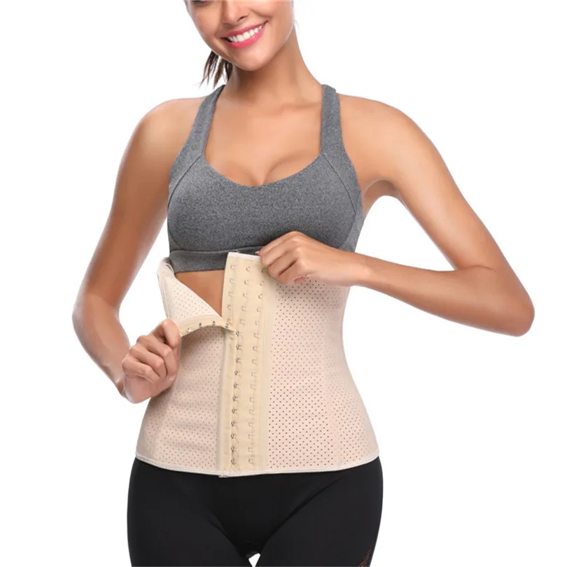 

Women Sport Waist Support Corset Body Shaper Breathable Waist Trainer slimming belt Women Body shaper Slim Shapewear A30