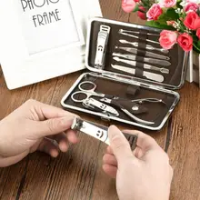 Набор маникюрных инструментов для дизайна ногтей, ножницы для стрижки ногтей, пинцет, маникюрные наборы, каменный узор, чехол для маникюра