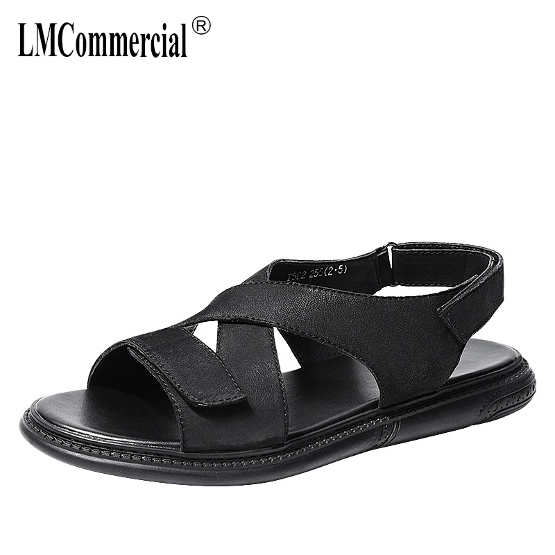 

Roman sandals summer new Genuine Leather sandals male leather soft-soled leisure beach sandals Flip Flops casual Shoes beach