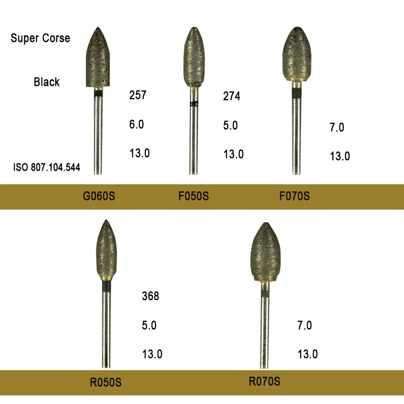 10pcs/ lot Dental abrasives for precision work Full Sintered Diamond