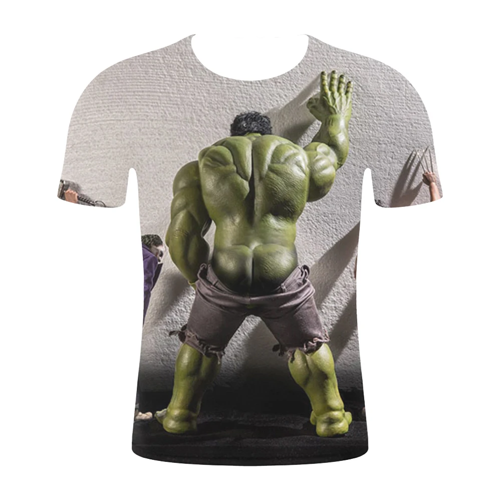 

2019 Sumemr Newest Hulk T-Shirt comics The Avengers heros t-shirt 3D printing Superhero Thanos Hawkeye Hulk Shirt 4XL