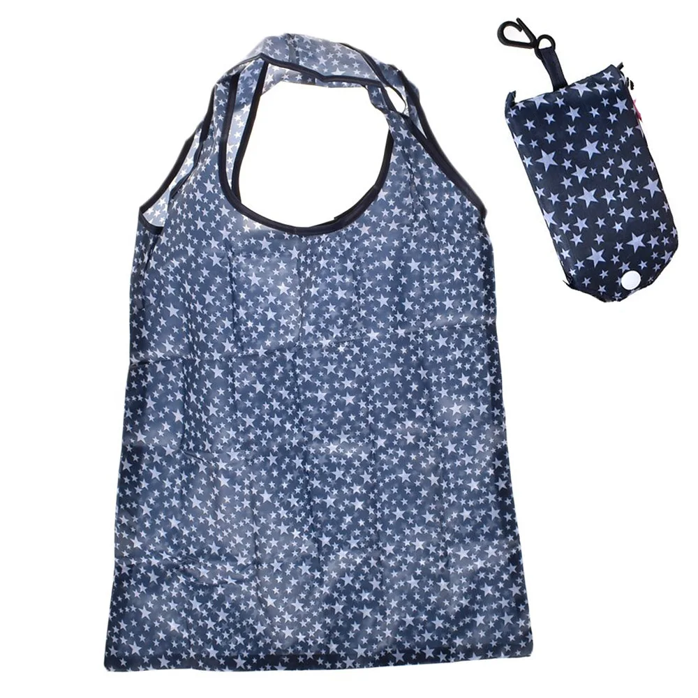 

Women Reusable Shopping Bag Foldable Fashion Gypsophila Star Shape Folding Recycle Handbags Home Organization Shopping Tote Bags