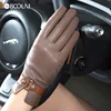 Women  Genuine Leather Gloves Ladies Winter Warm Plus Velvet Thickened Mittens Female Casual Fashion Hand Muff H3221 ► Photo 3/6