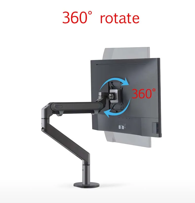 OZ-1 ارتفاع قابل للتعديل شاشات كريستال بلورية حامل الألومنيوم سبائك دوران شاشة لسطح المكتب التلفزيون طويلة الذراع VESA الوقوف ماكس دعم 27 بوصة
