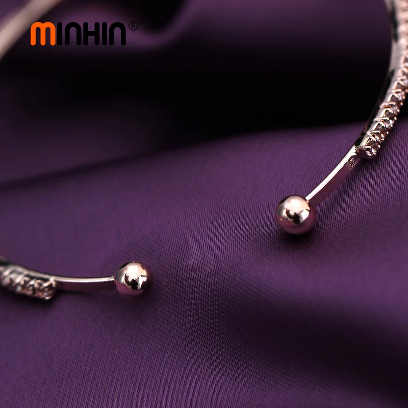 Браслет MINHIN с милыми бабочками из розового золота/серебряные браслеты из манжеты для женщин роскошное платье ювелирные изделия подарок на день матери