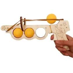 Классический DIY деревянная игрушка Настольный теннис Пистолеты оружие ручной пистолет пистолетного пистолет съемки Пистолеты спорта на