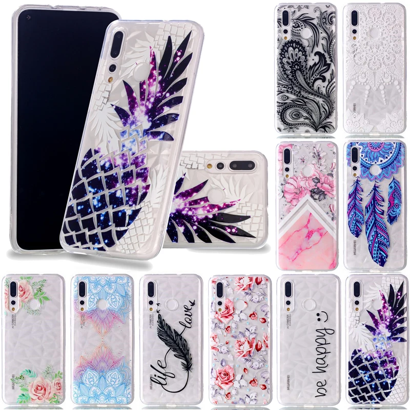 

Huawei Nova 4 Phone Case Silicon 3D Colorful Printing Soft TPU Back Cover on for Huawei Nova 4 3i Nova4 Nova3i Couqe Marble Capa